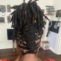 Traditional retwist Loc Maintenance medium to long