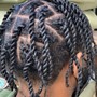 Natural Hair Two Strand Twist (not locs)