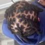 Extended Hair Cornrows over Locs