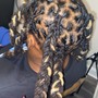 Added Hair 2 Strand Twists with Locs