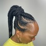 Cornrows ponytail with extention