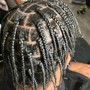 Small knottless Braids