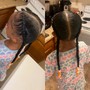 Quick weave half up-half down