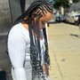 Box Braids over Dreadlocks