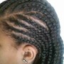 Girls - medium cornrow , straight back