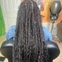 Boho s/med knotless single /box braids mid back