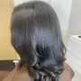 Silk Press Medium to Long Length  (Medium to Thick Natural Hair)