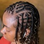 Flip over knotless Fulani braids (Shoulder)