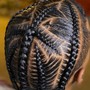 Flip over knotless Fulani braids (Shoulder)