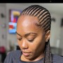 Flip over knotless Fulani braids (Shoulder)