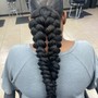 Ponytail with drawstring, ponytail or bonded tracks