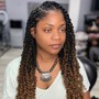 Invisible loc armpit length two strand twist