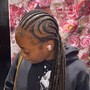 Stitched Braids Into A Ponytail