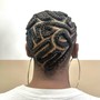 Two strand twists(shaved sides)