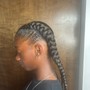 Boho Knotless Braids with Frontal