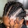 Flip over knotless Fulani braids (Shoulder)