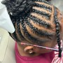 Kid's Natural Cornrows or Single Braids