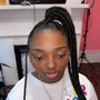 2 Layers box braids in back