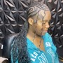 Half Fulani braid quick weave