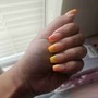 Ombre or French acrylic nails (short)