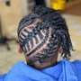 Natural Hair Cornrows (up to 6 with hair added)