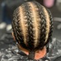 Natural Hair Cornrows (up to 6 with hair added)