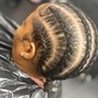 Natural Hair Cornrows (up to 6 with hair added)