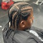 Natural Hair Cornrows (up to 6 with hair added)