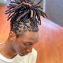 Adolescent retwist (half head)