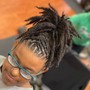 Adolescent retwist (half head)