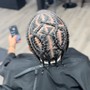 Box Braids Top Knot