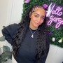 fulani braids with sew in in back