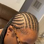 2 stitch braids with quickweave in back