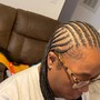 2 stitch braids with quickweave in back