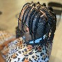 Individual 2-strand twists or plaits