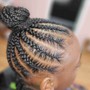 Kid's Braids ponytail no beads   Ages 8-12