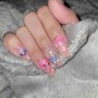 Ombre or French acrylic nails (short)