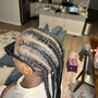 4 - 12 stitch cornrows