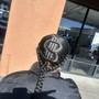 Tribal/ Lemonade Braids on top half