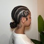 Cornrows - Medium (plain or swirls )