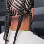 Cornrows style or Chain Braids in the front Individuals in the back