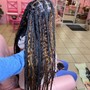 Smedium knotless Braids