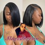 Half up half down sew in