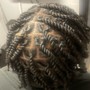 Loc attachments/extensions with hair