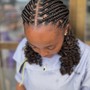 Natural hair Cornrows