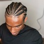 6–8 braids (straight back)