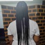 Med Knotless Braids - Waist Length