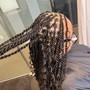 Smedium knotless Braids