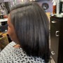 Relaxer Retouch on long hair