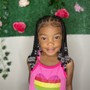 Baby’s ponytail with stitch braids &amp; beads (kids 6 &amp; under)